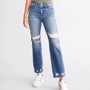 Buckle Black cropped straight